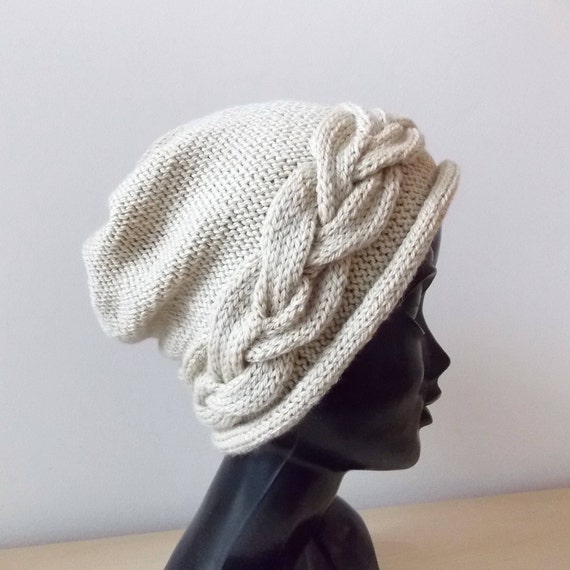 aran knit hat