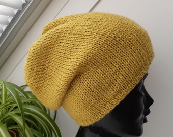 Yellow green Beanie Merino wool hat Knit hats women Knitting hat soft hats women Wool knit hat Knitted beanie women casual womens hats