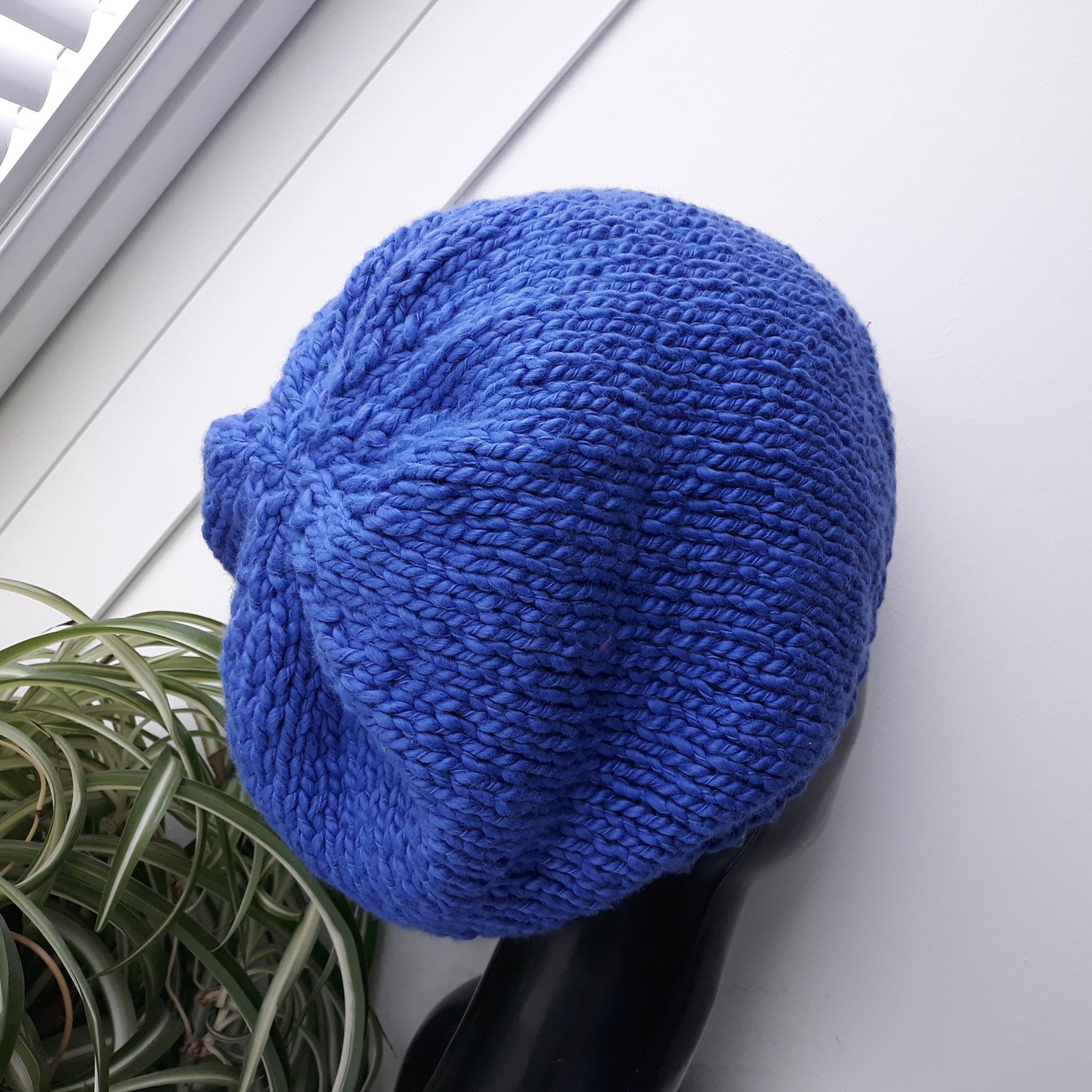 Blue Cotton Knit Hats Women Knitted Hats for Women Purple Etsy