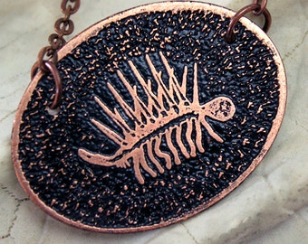 Burgess Shale Hallucigenia Design Pendant Necklace