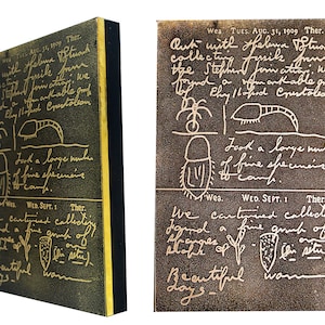 Charles Walcott&#39;s Field Notebook Etched in Brass on Artblock