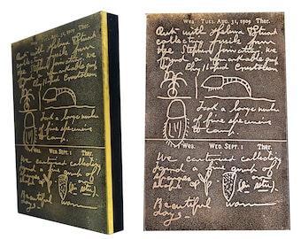 Charles Walcott's Field Notebook Etched in Brass on Artblock