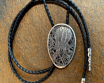 Uintacrinus Etched Bolo Tie
