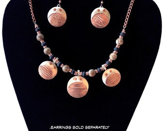 Mixed Metal Stylized Trilobite and Bead Necklace