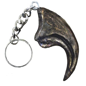 Cold Cast Bronze Allosaurus Dinosaur Claw Keychain