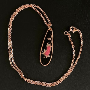 Pseudomonas Bacteria Etched in Copper Pendant Necklace