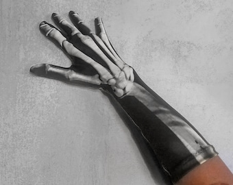 Skeleton, Creature ShapeShifting Gloves - Poly-Spandex Tricot | Stretch Fit, XS-XL