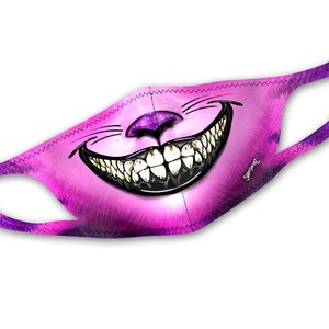 Pink Cheshire Face Mask | Cool, Stretchy, Washable, & Reusable Face Masks