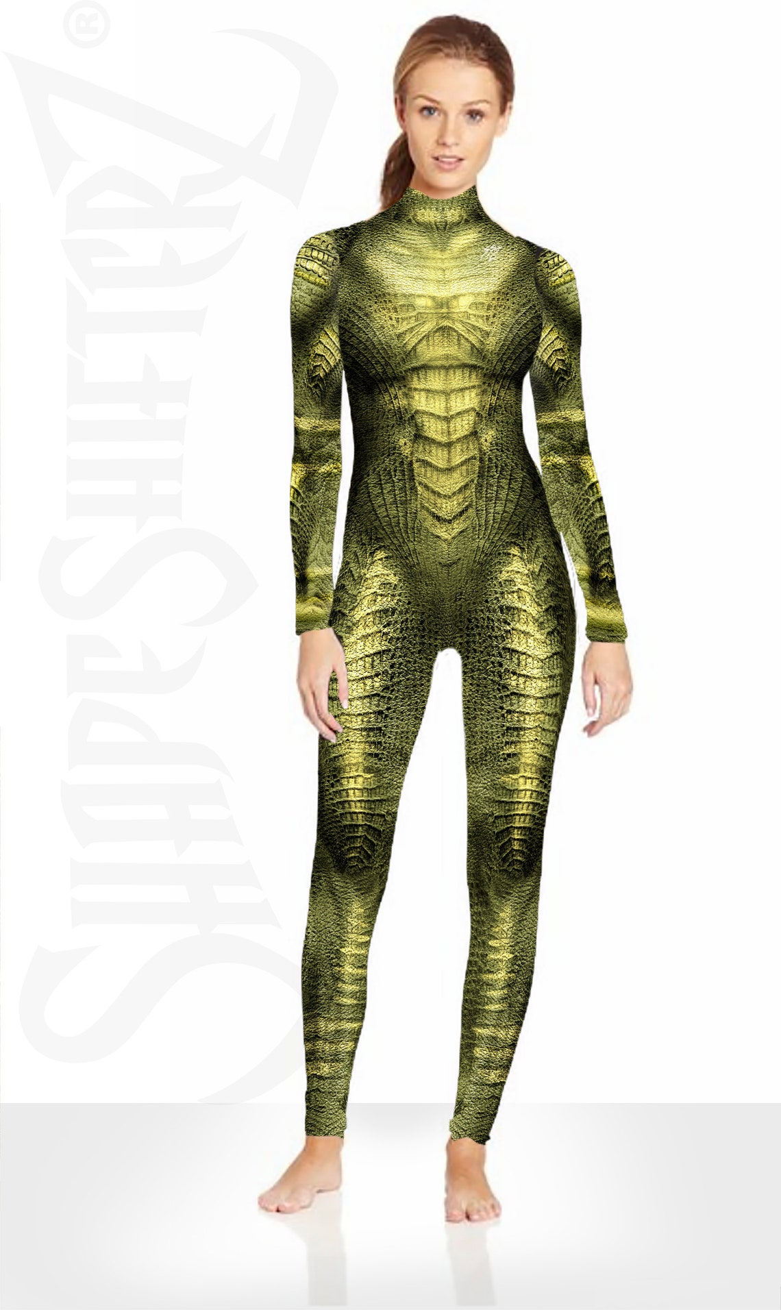 Female Species Bodysuitalien Lizard Reptile Costume Etsy