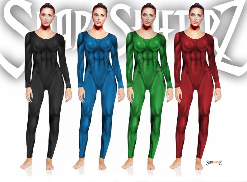 Made to Order - Women's SuperSuit Pull-Up Catsuit/No Collar Bodysuit Costume 