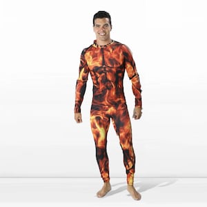 Burning Fire Man - Bodysuit Costume