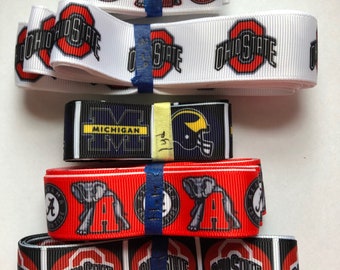 Illinois Illini 7//8” Grosgrain Ribbon NCAA USA Seller 5 Yards
