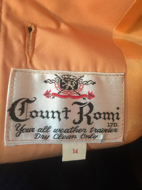 Manteau Vintage Count Romi Imprimé Animal Taille 14 - Velours Polyester - Style Années 80