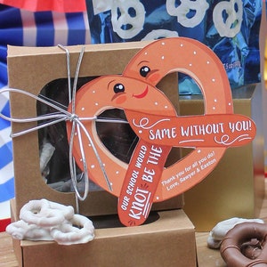 Afdrukbaar pretzel Teacher Appreciation, cadeau voor personeel, bedankje, cadeau voor coach, administratief professioneel cadeau, Just Add Confetti
