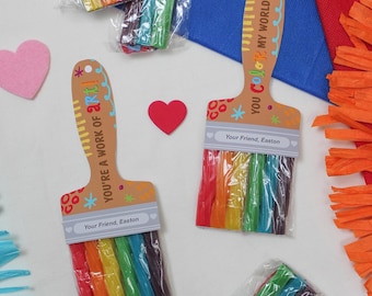 Penseel Kinderen Valentijn, Penseel, Kunst, Valentijn Afdrukbaar, Kindervalentijnsdag, Klaslokaal Valentijn, School Valentijn, Gewoon Confetti toevoegen