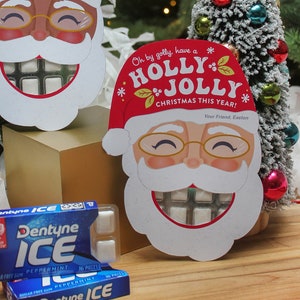 Père Noël chewing-gum à imprimer, vacances à imprimer, cadeau de vacances pour salle de classe, Noël à imprimer, cadeau pour le père Noël, il suffit d'ajouter des confettis, TÉLÉCHARGEMENT IMMÉDIAT
