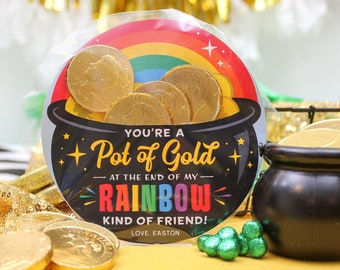 Pot of Gold Treat Bag, St. Patrick's Day Treat Bag, St. Patrick's Day Class Treats, Party Favors, Teacher gift, Just Add Confetti