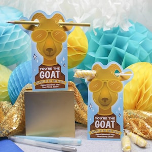 GOAT Kinderen Valentijn, beste aller tijden, afdrukbare valentijn, valentijnskaarten kinderen, klasvalentijnskaarten, schoolvalentijnskaarten, gewoon confetti toevoegen