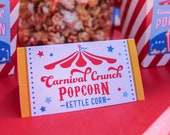 Carnival Birthday Party Printables, bottle labels, food signs, cupcake toppers, kids birthday, county fair, circus, Just Add Confetti