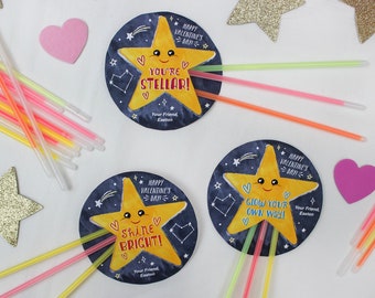 Shooting Star Valentine, Glow Stick Valentine, kids valentine, school valentine, classroom valentine, valentine exchange, Just Add Confetti