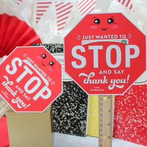 Stop Sign Crossing Guard gift card holder printable, staff appreciation, school, end of the year gift, gift card holder, Just Add Confetti image 1