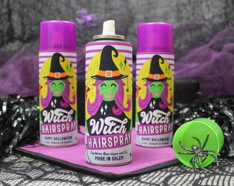 Sorcière Hairspray Silly String Halloween cadeau, Halloween imprimable, étiquette de chaîne stupide, cadeau de classe, Just Add Confetti - INSTANT DOWNLOAD