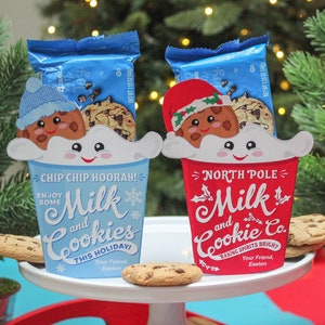 Milk and Cookies Christmas Printables For Chips Ahoy cookies, holiday treat, Christmas cookies, classroom treat, cookie, Just Add Confetti image 1