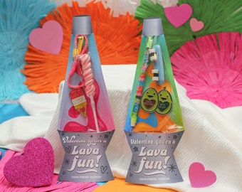 Lava Lamp Valentine Printable, kids valentine, classroom valentine, retro, valentine's day gift, Just Add Confetti, Instant Download