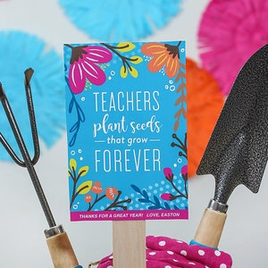Teachers Plant Seeds That Grow Forever gift tag, teacher appreciation, teacher gift, printable gift tag, Just Add Confetti, Instant Download