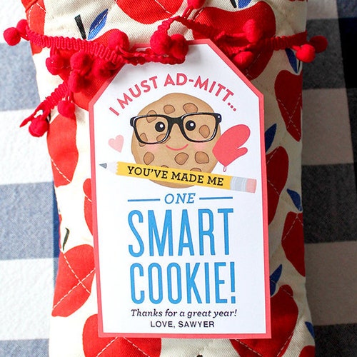 Smart Cookie Teacher Appreciation Gift Tag Printable Teacher - Etsy