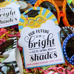 Future So Bright We're Gonna Need Shades afstudeerbedankjes - INSTANT DOWNLOAD - voorschoolse afstuderen, kleuterschool afstuderen,