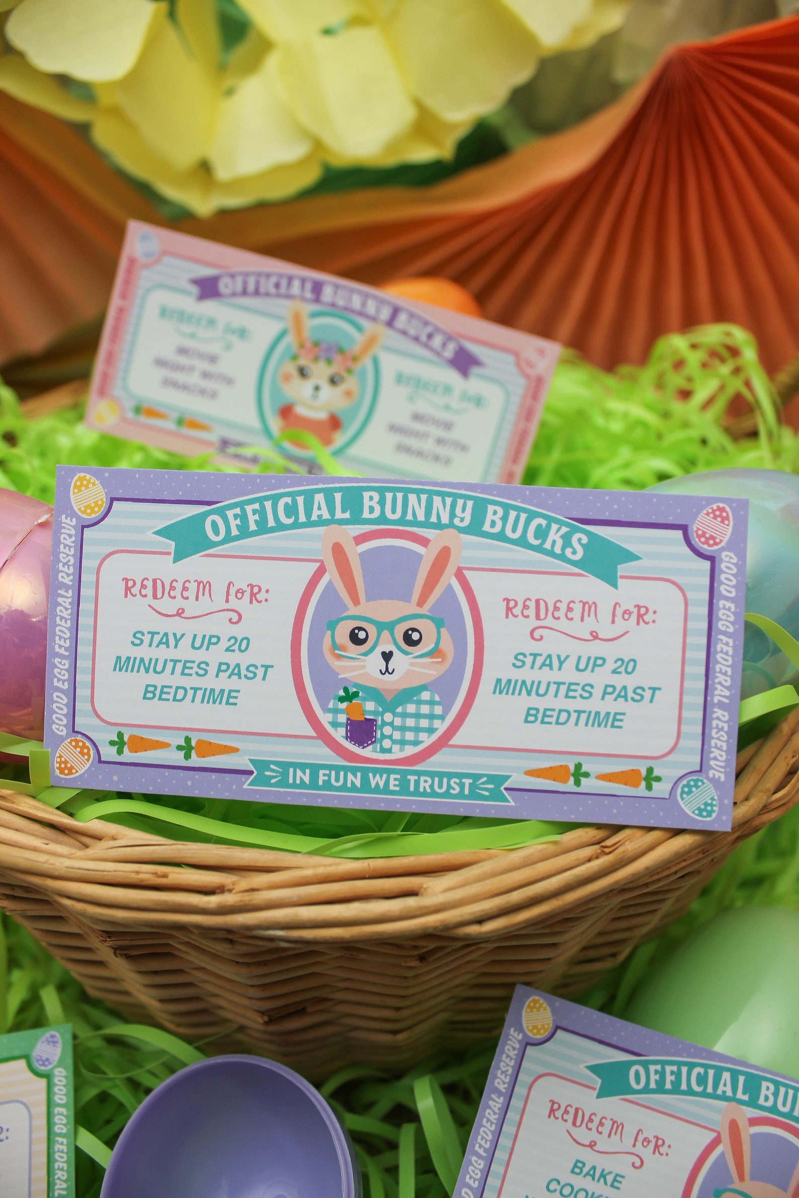 Easter Bunny Bucks Printables, Easter Play Money, Easter Egg Filler ...