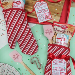 Mrs Claus' Bake Shop Gift Tag Printable, Christmas Gift Tag, Christmas ...