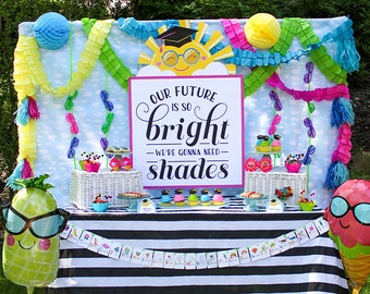 Our Future Is So Bright We're Gonna Need Shades - INSTANT DOWNLOAD - graduation party printable pack - preschool graduation, kindergarten