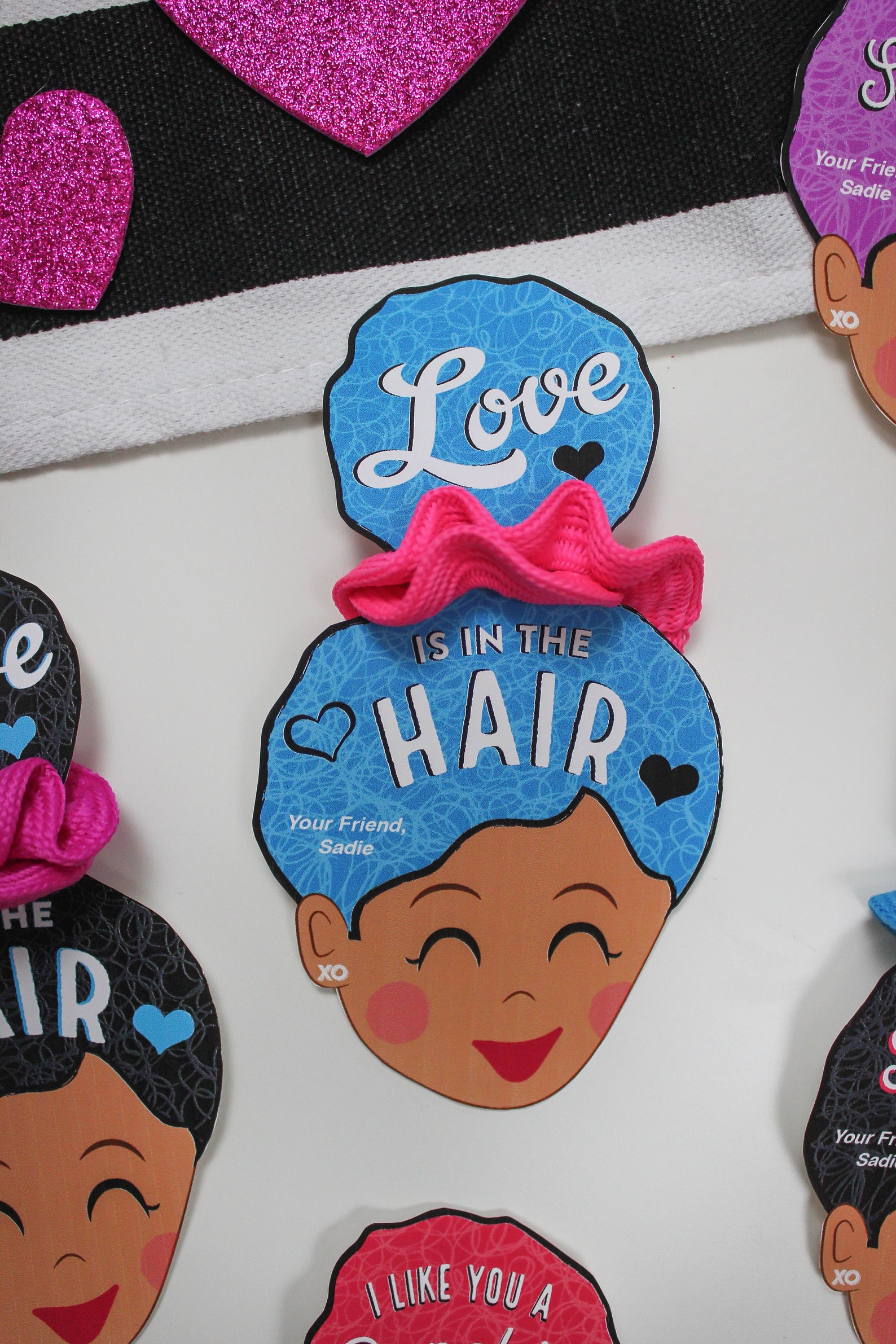Scrunchie Valentine Printable Kids Valentine School Etsy Scrunchie Valentine Printable Kids Valentine School Etsy