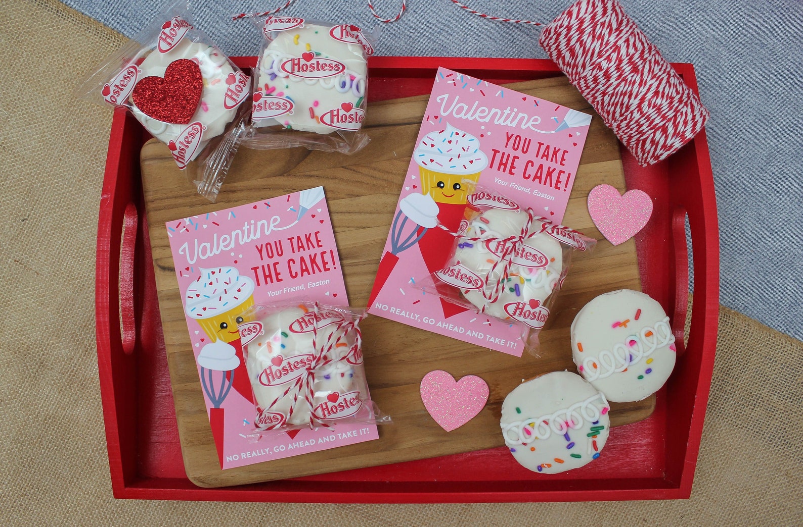 Cake Valentine Printable You Take the Cake Kids Valentine Etsy