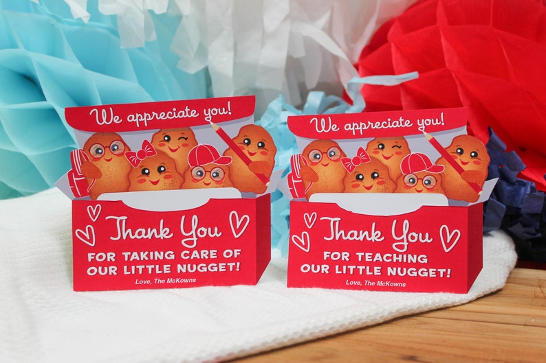 Teacher Appreciation Chicken Nugget Gift Card Holder, teacher gift, staff gift, daycare gift, our little nugget, gift tag, Just Add Confetti 画像 9