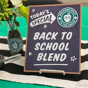 Back to School Coffee Shop Printables, Back to the Grind, Teacher Appreciation printables, Staff Appreciation, PTO, PTA, Just Add Confetti image 5