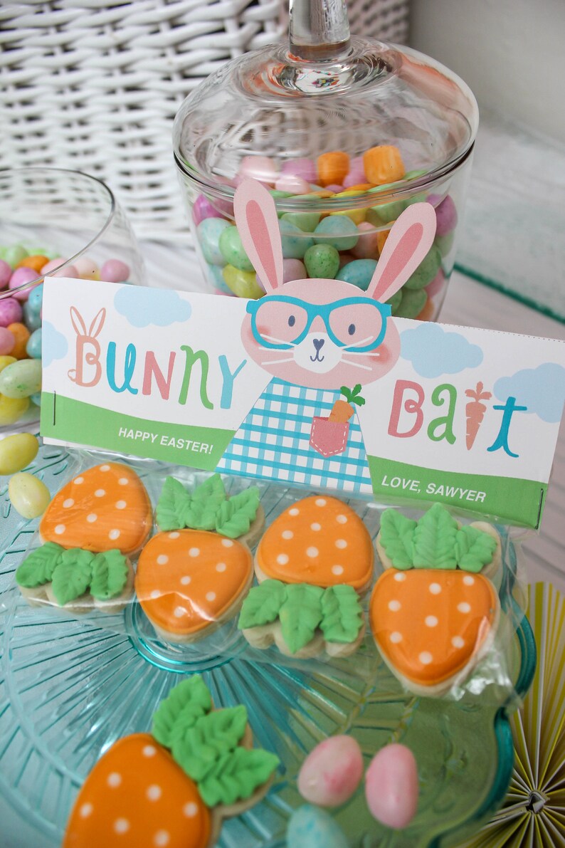 Bunny Bait treat bag topper—Personalizable Editable PDF—Perfect for gift giving, Easter basket treats, classroom treats—Instant download image 4