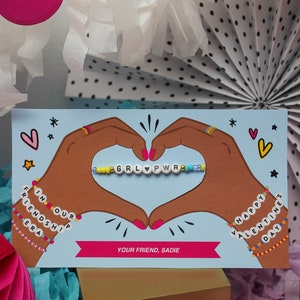 Beaded Bracelet Valentine, Kids Valentine Printable, Valentines for Girls, Classroom Valentines, School Valentines, DIY, Just Add Confetti image 10