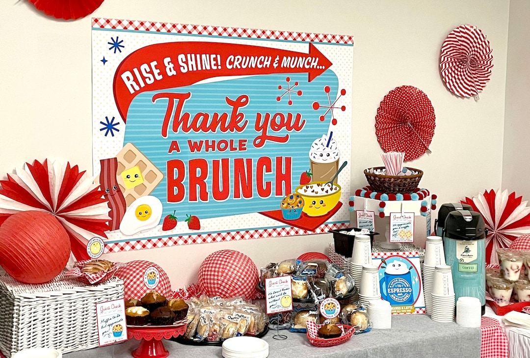 Teacher Appreciation Breakfast Printable Pack, Thanks a Whole Brunch