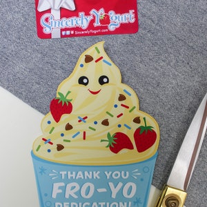 Fro Yo Thank You Gift Printable, frozen yogurt, gift card holder, teacher gift, staff gift, employee appreciation, Just Add Confetti image 3