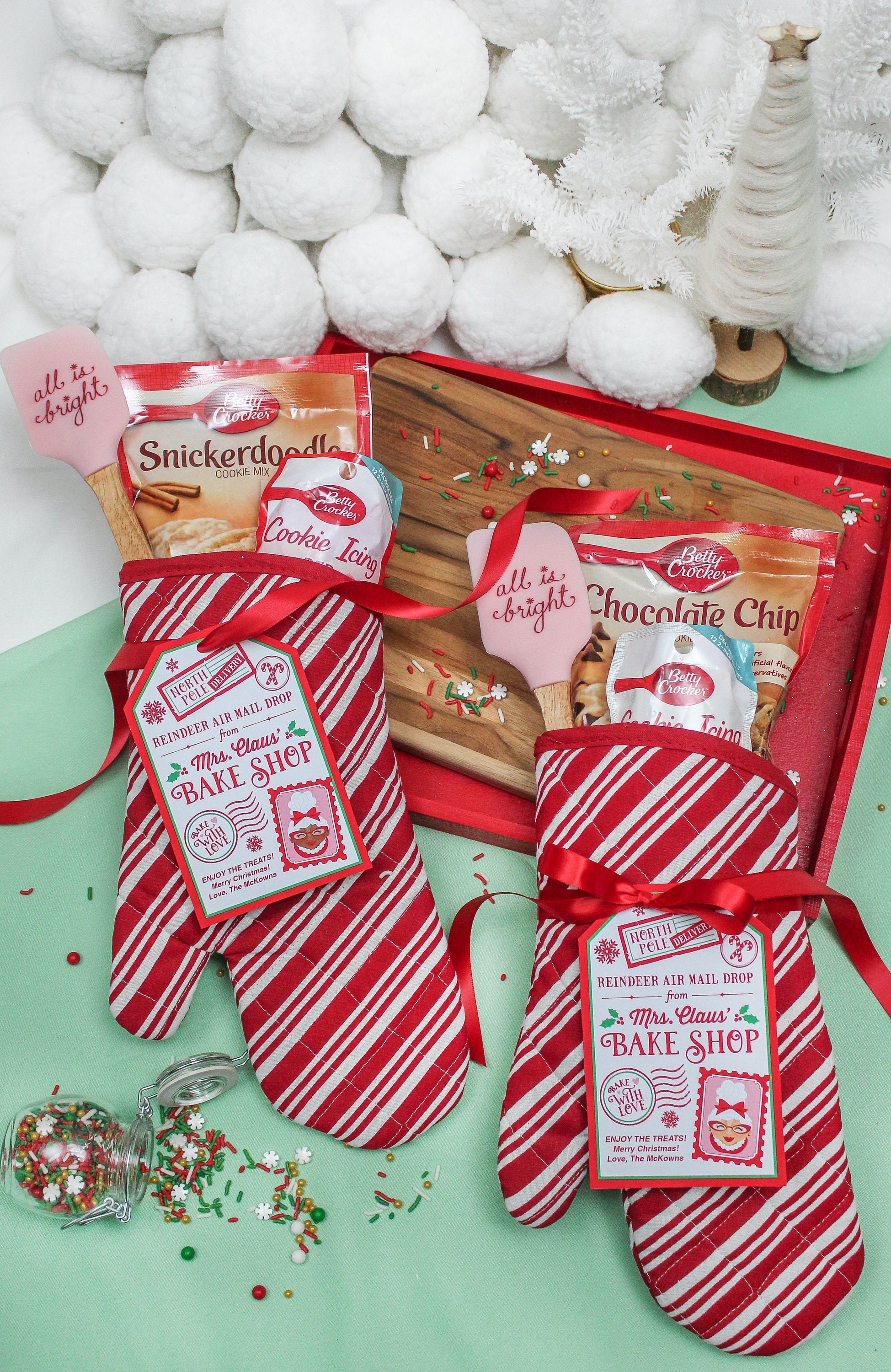 Mrs Claus' Bake Shop Gift Tag Printable Christmas Gift | Etsy
