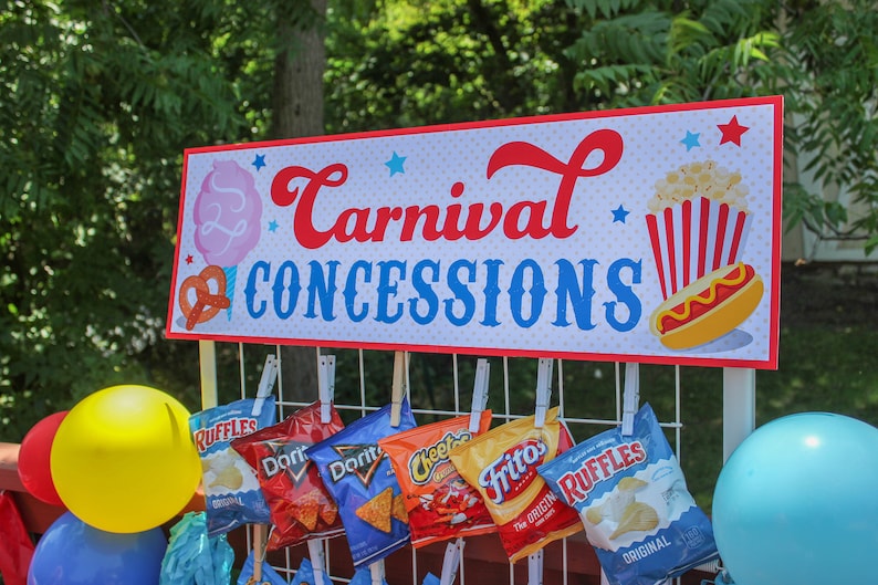 Carnival Birthday Party Printable Decor Pack Bundle, Carnival Party, Circus Party, Kids Birthday, Carnival Table Decor, Just Add Confetti image 9