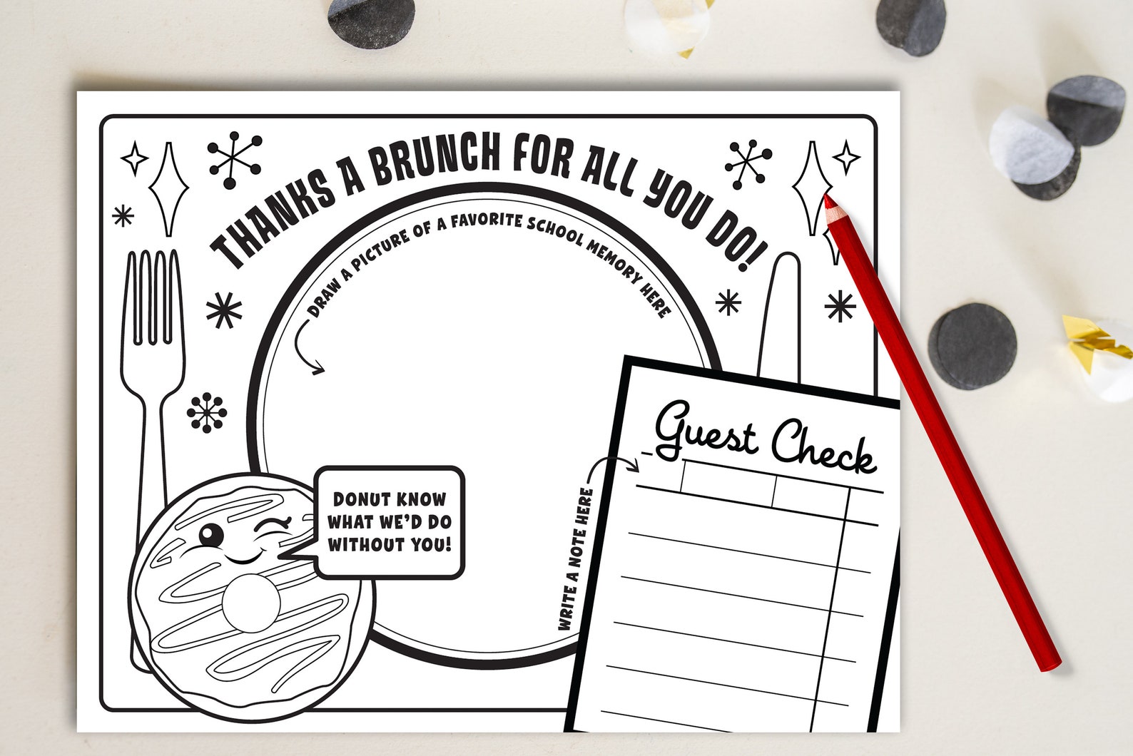 Teacher Appreciation Breakfast Printable Pack Thanks a Whole - Etsy
