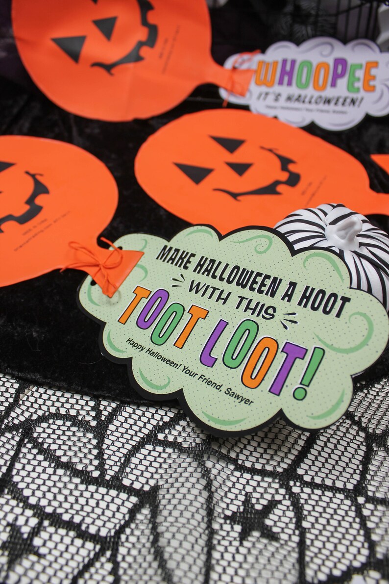 Whoopee Cushion Halloween printable, funny kids Halloween gift, Halloween party favor, classroom gift, Just Add Confetti, INSTANT DOWNLOAD image 2