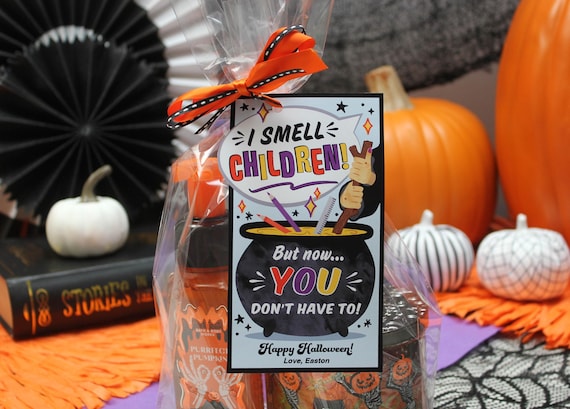 I Smell Children Halloween Teacher Gift, Funny Halloween Teacher Gift Printable, Gift Tag, Halloween, Halloween printable, Just Add Confetti