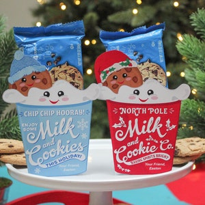 Milk and Cookies Christmas Printables For Chips Ahoy cookies, holiday treat, Christmas cookies, classroom treat, cookie, Just Add Confetti image 7