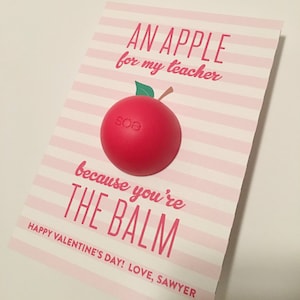 EOS Lip Balm Teacher Gift Printable - PDF Printable - Teacher Appreciation, Thank You, Summer gift, Back to School