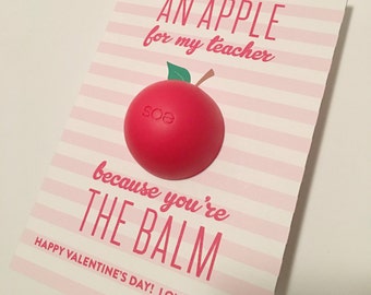 EOS Lip Balm Teacher Gift Printable - PDF Printable - Teacher Appreciation, Thank You, Summer gift, Back to School